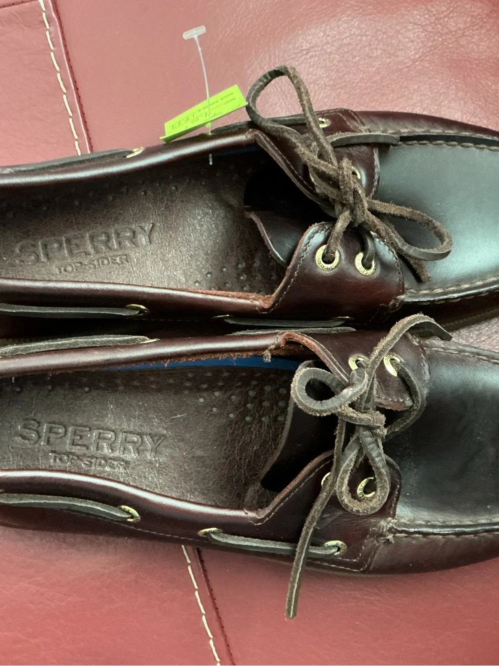 Men's Brown Leather Boat Shoes by SPERRY Size 9.5